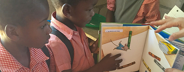 Haitian Children Reading Books